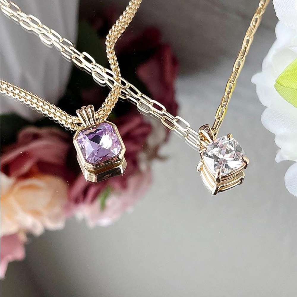 Park Lane “ORCHID” Gold and Purple Pendant Necklace - Picture 2 of 16